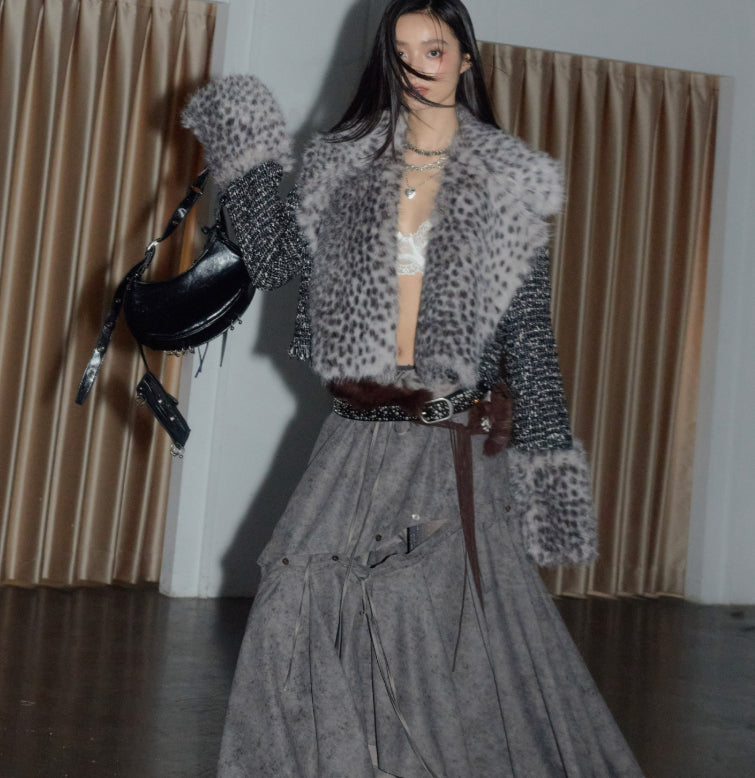 The Yarra Glen Leopard Faux Fur Short Coat by WentSchmick