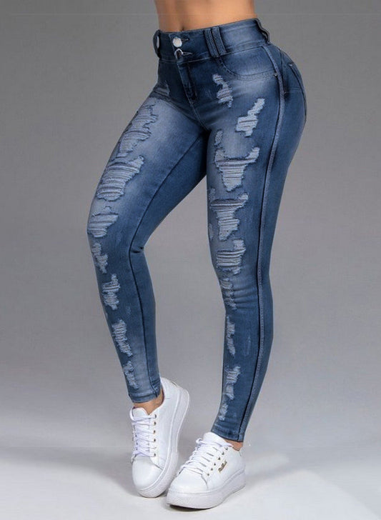 The Randwick Ripped Straight Stretch Jeans by WentSchmick