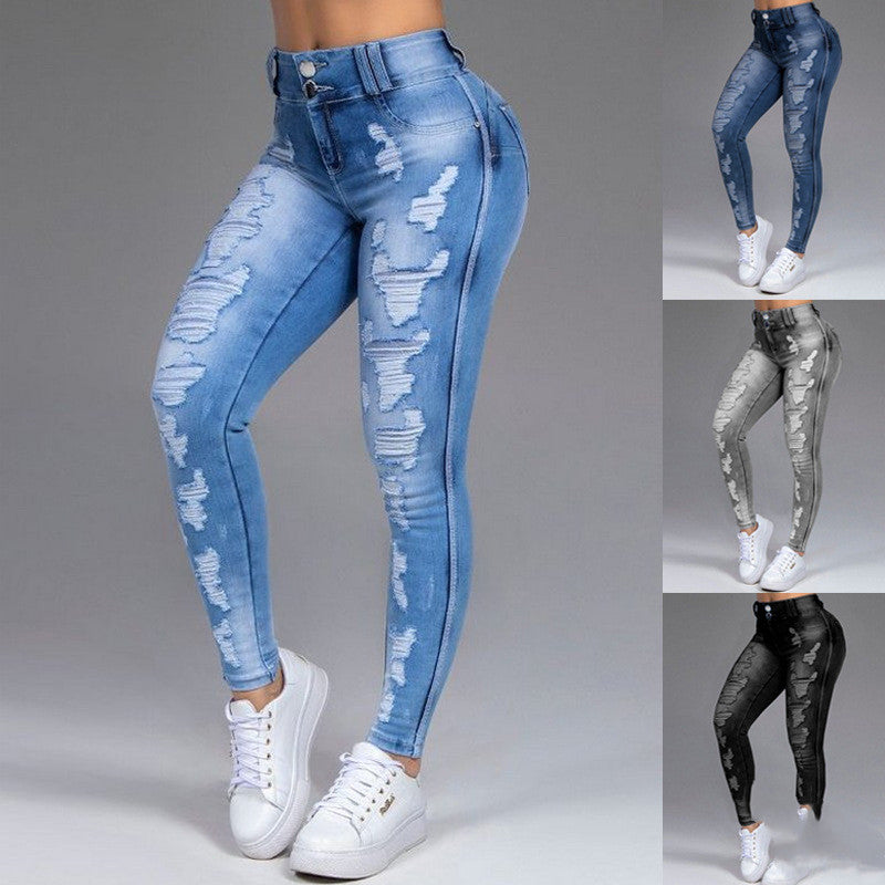 The Randwick Ripped Straight Stretch Jeans by WentSchmick