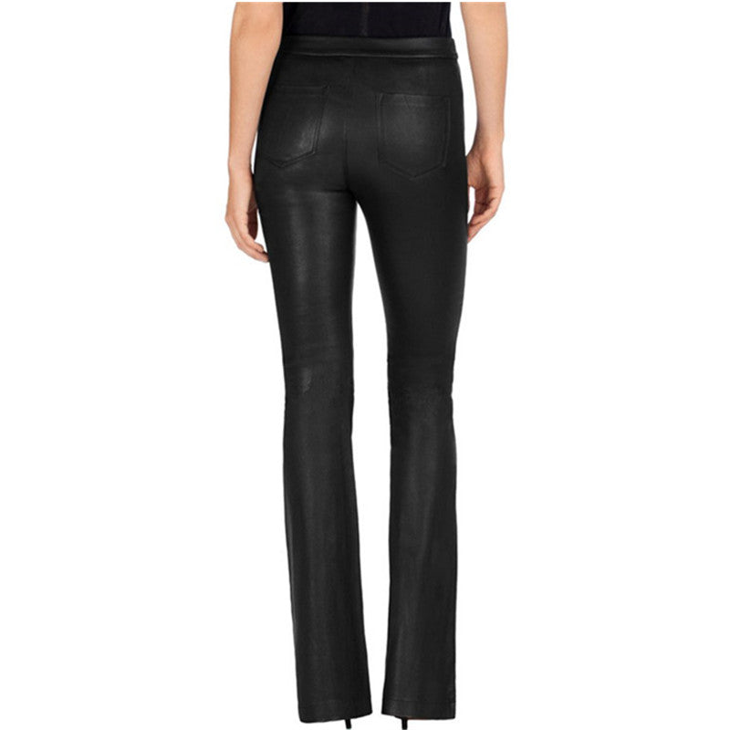The Enmore Faux Leather Flared Pants by WentSchmick