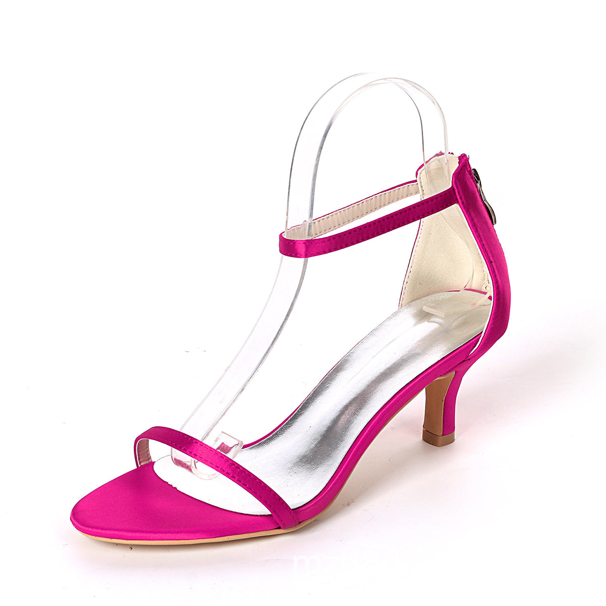 The Lavender Bay Satin Stiletto Strap Sandals by WentSchmick