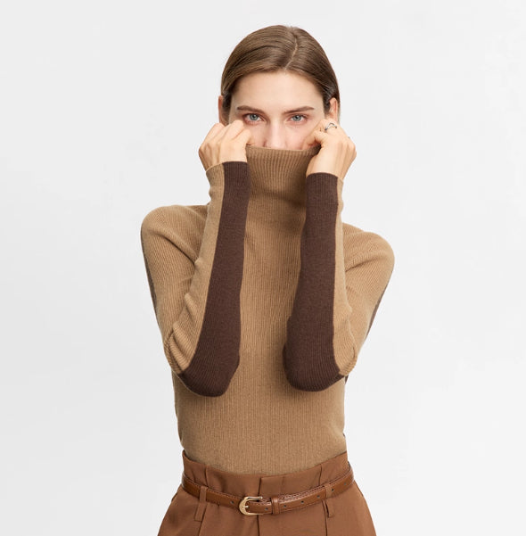 The Bellingen Colour-Block Wool Turtleneck by WentSchmick