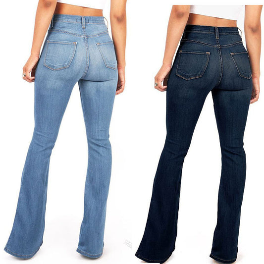 The Fannie Bay High-Waist Stretch Flare Jeans by WentSchmick
