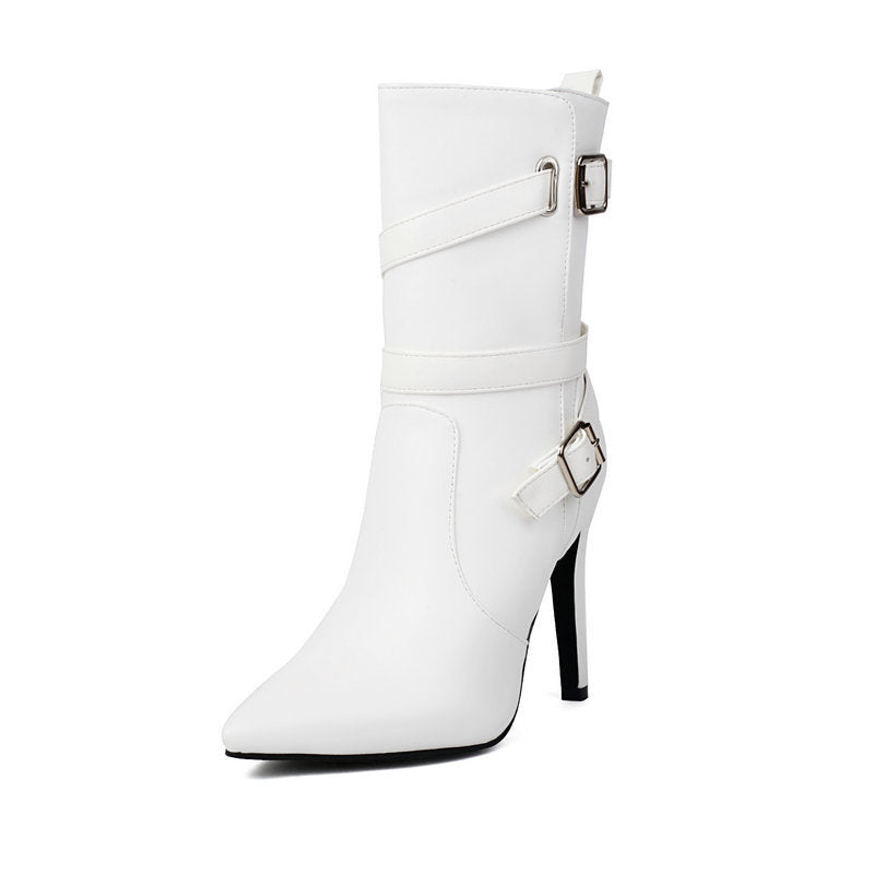 The Greenwich Belted Mid-Calf Boots by WentSchmick