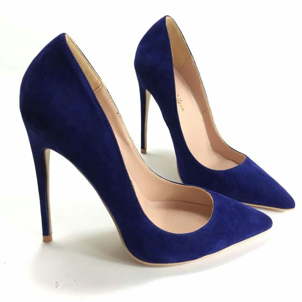 The Bronte Blue Suede Stiletto by WentSchmick