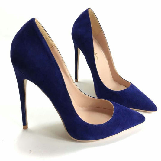 The Bronte Blue Suede Stiletto by WentSchmick