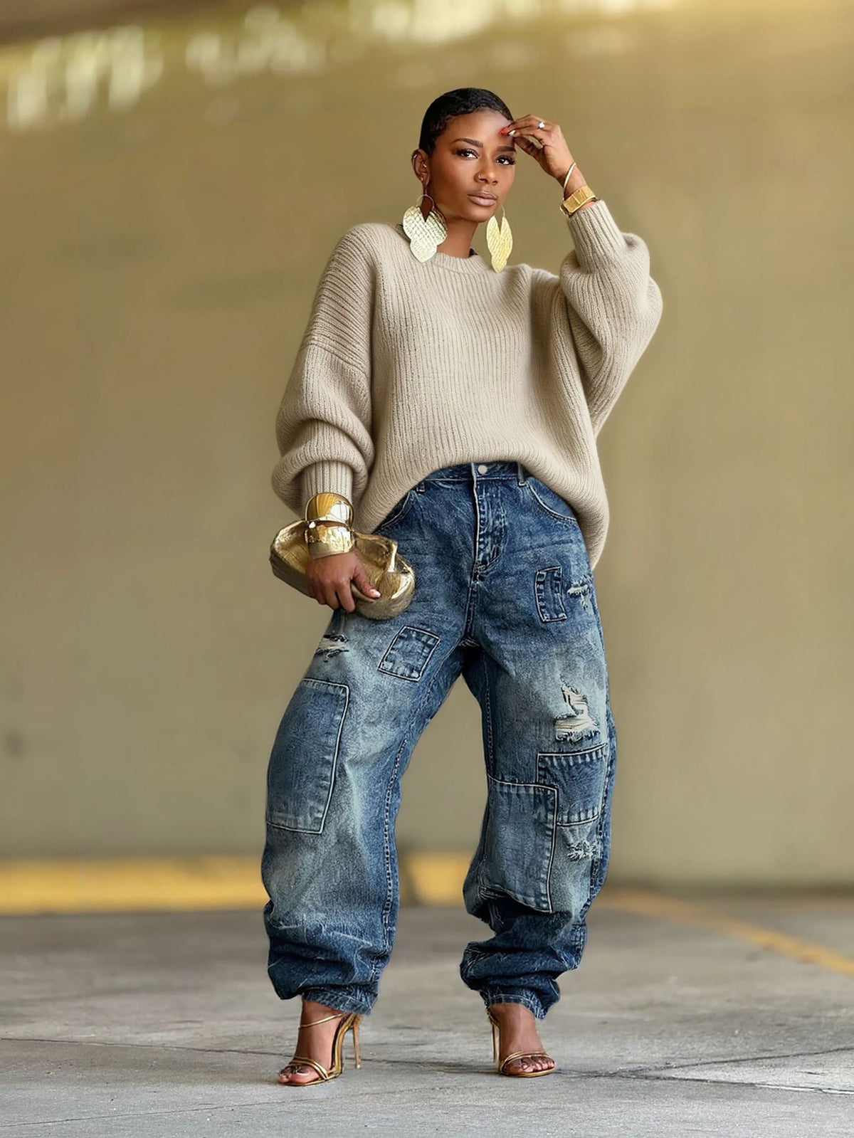 The Richmond Distressed Patchwork Jeans by WentSchmick