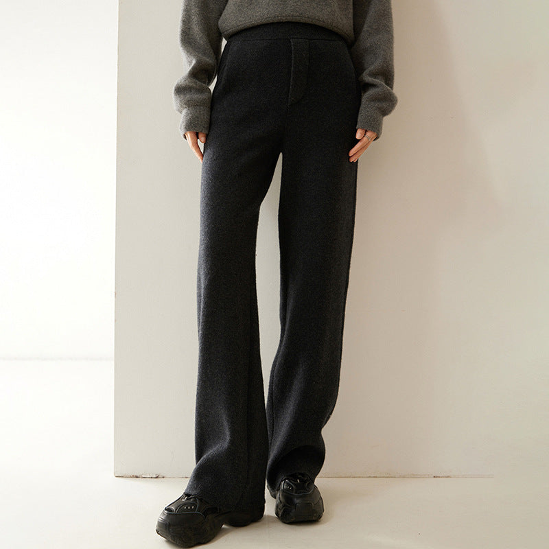 The Elizabeth Bay Draped Cashmere Knit Trousers by WentSchmick