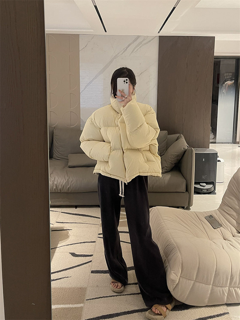 The Bright Short Stand-Collar Puffer Jacket by WentSchmick