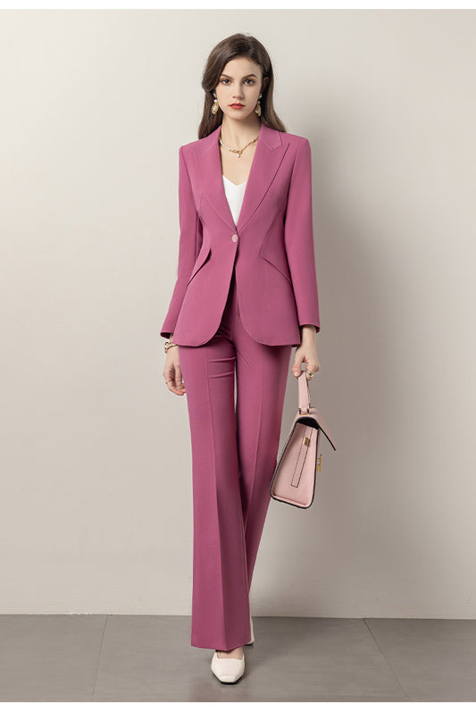 The Cammeray Slim Pink Pantsuit by WentSchmick