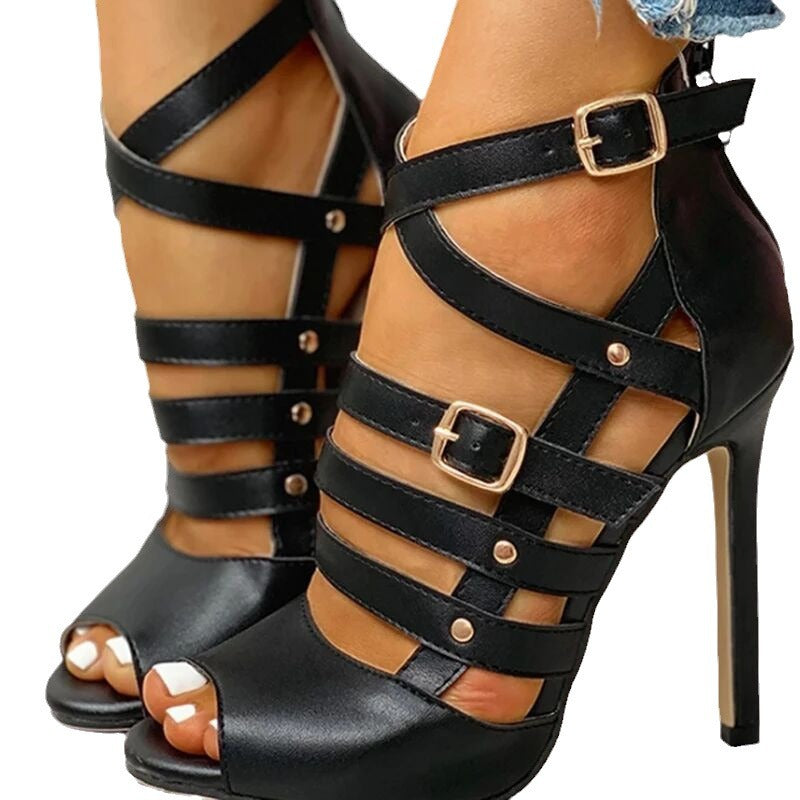The Palm Beach Peep-Toe Buckle Heel by WentSchmick
