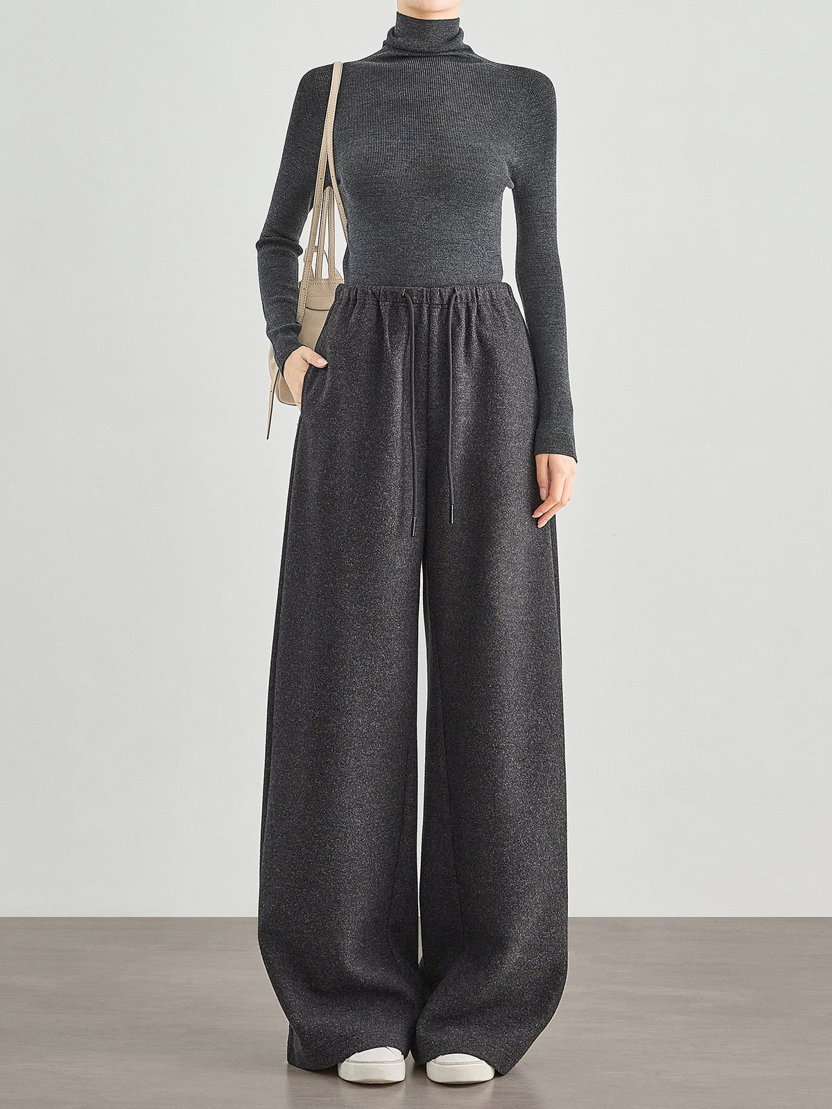 The Strahan Wool-Blend Tweed Straight Pants by WentSchmick