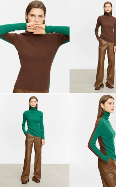 The Bellingen Colour-Block Wool Turtleneck by WentSchmick