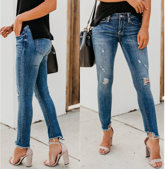 The Scarborough Shredded High-Waist Skinny Jeans by WentSchmick