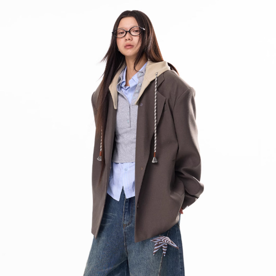 The Haymarket Hooded Patchwork Blazer by WentSchmick