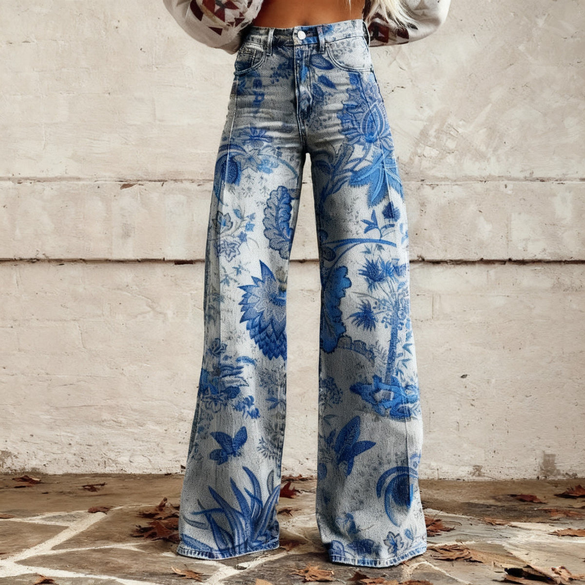The Waterloo Printed Wide-Leg Pants by WentSchmick