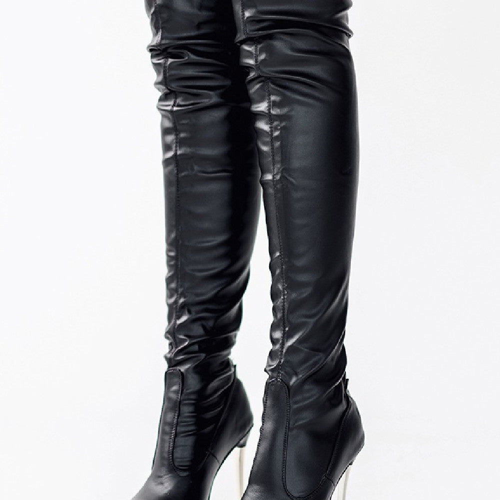 The Chapel Black Pointed Heeled Boot by WentSchmick