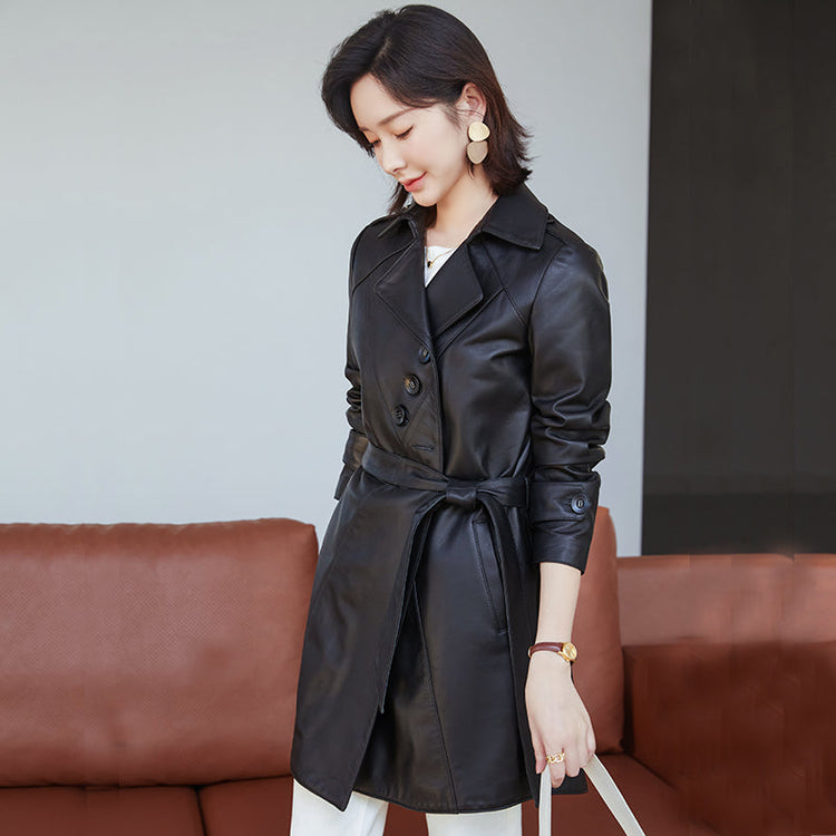 The Collingwood Lace-Up Sheepskin Leather Coat by WentSchmick