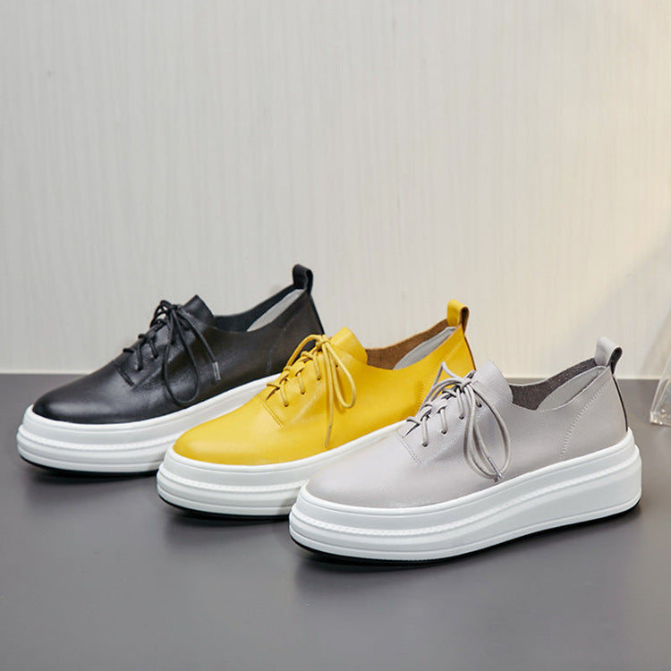 The West End Platform Lace-Up Leather Shoes by WentSchmick