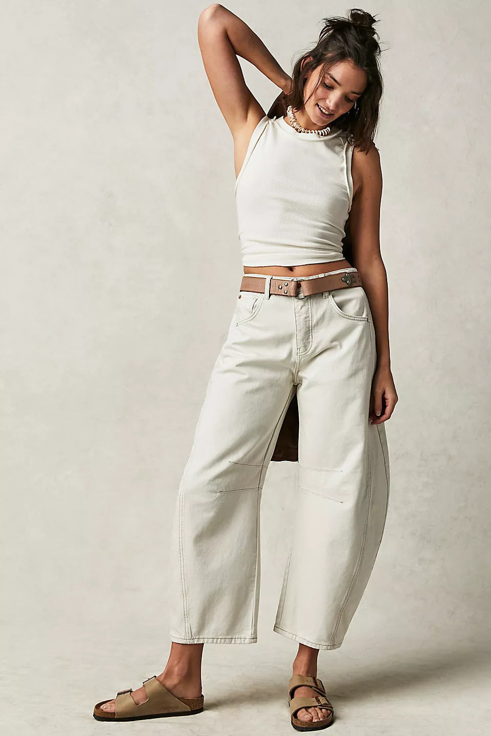 The Teneriffe Mid-Rise Barrel Jeans by WentSchmick