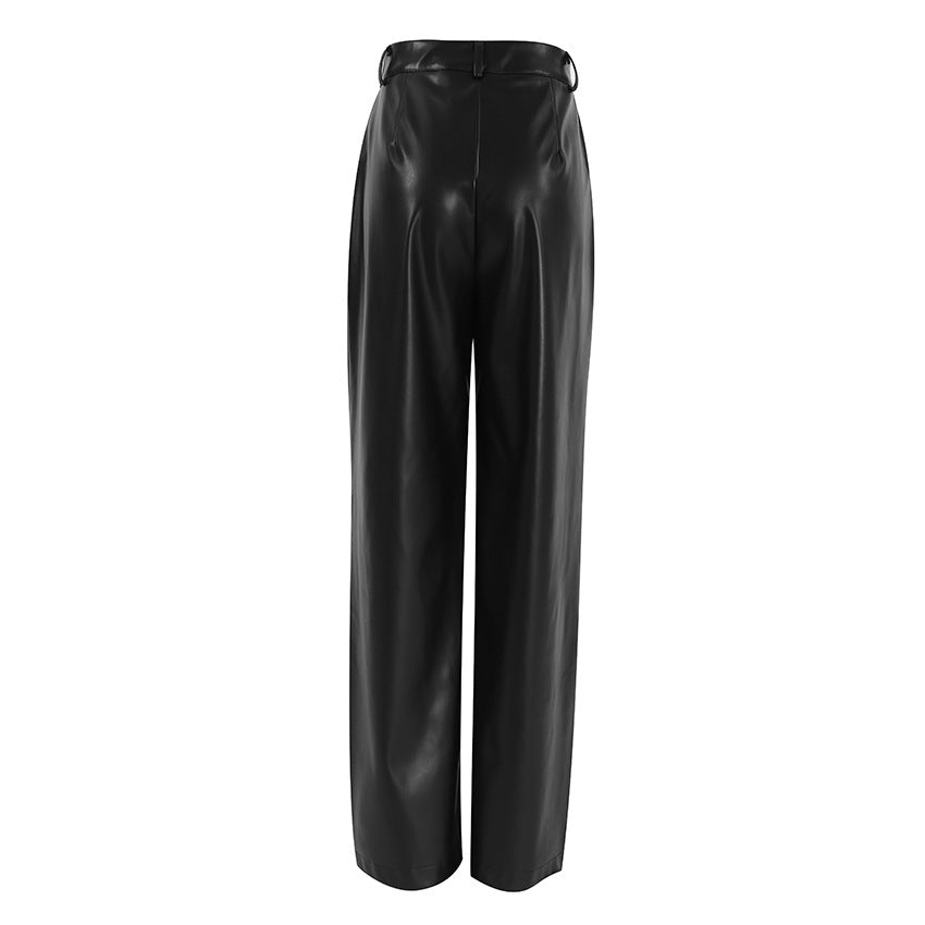 The Drummoyne Straight-Leg Faux Leather Pants by WentSchmick