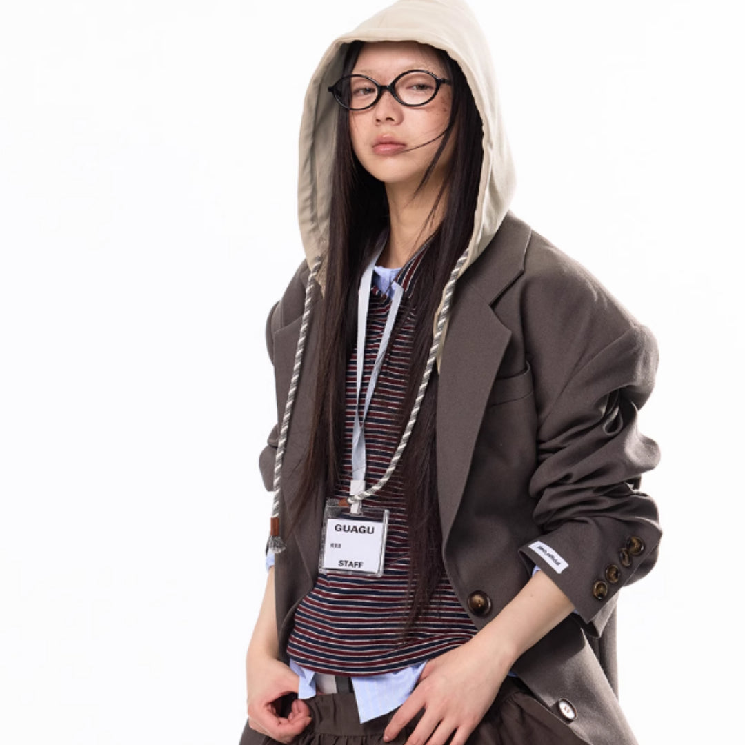 The Haymarket Hooded Patchwork Blazer by WentSchmick