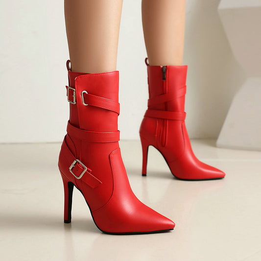 The Greenwich Belted Mid-Calf Boots by WentSchmick