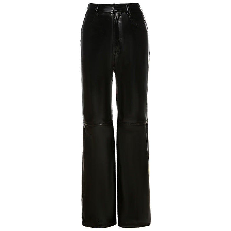 The Northbridge High-Waist PU Trousers by WentSchmick