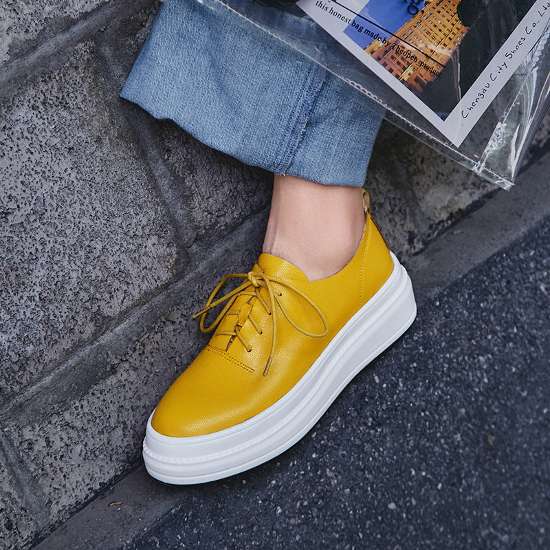 The West End Platform Lace-Up Leather Shoes by WentSchmick