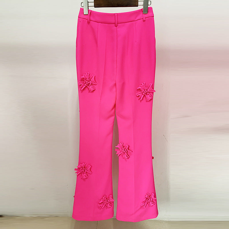 The Pokolbin 3D Floral Flared Trousers by WentSchmick