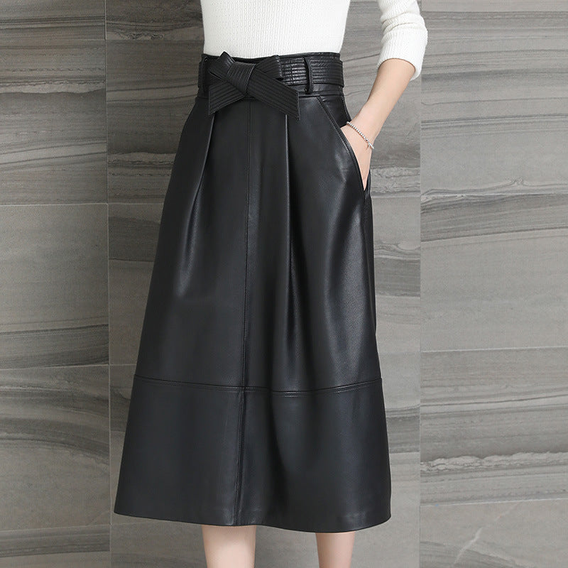 The Windsor Sheepskin Leather Pencil Skirt by WentSchmick