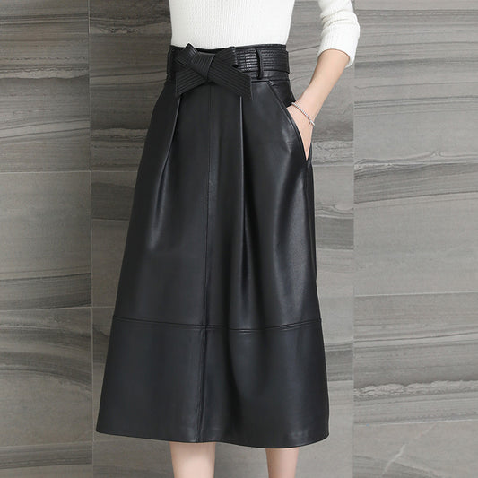 The Windsor Sheepskin Leather Pencil Skirt by WentSchmick