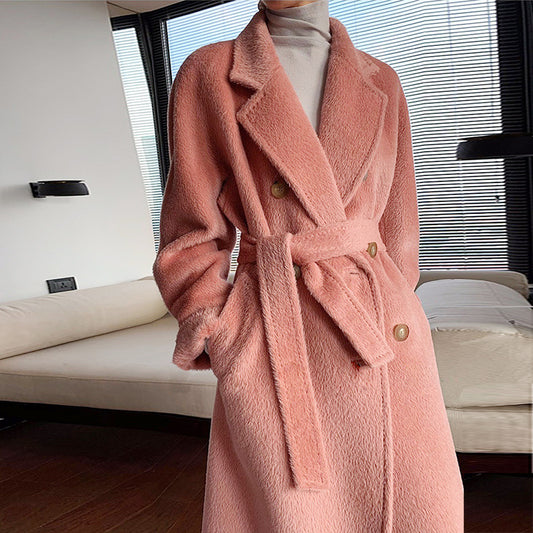 The Mount Lawley Belted Suri Alpaca Coat by WentSchmick