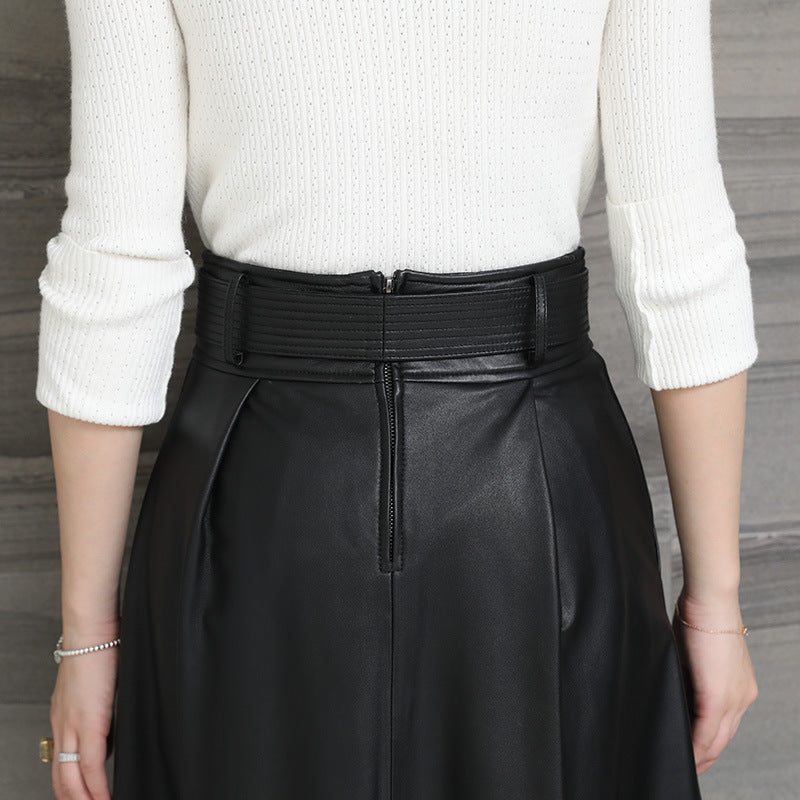 The Windsor Sheepskin Leather Pencil Skirt by WentSchmick