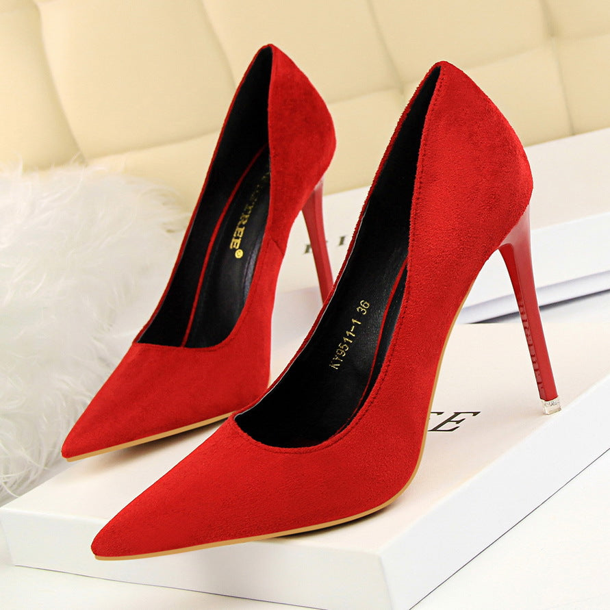 The Woollahra Pointed Suede Stiletto by WentSchmick