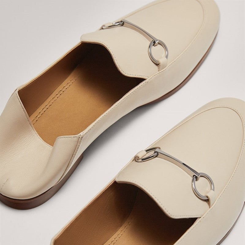 The Huskisson Leather Buckle Flat by WentSchmick