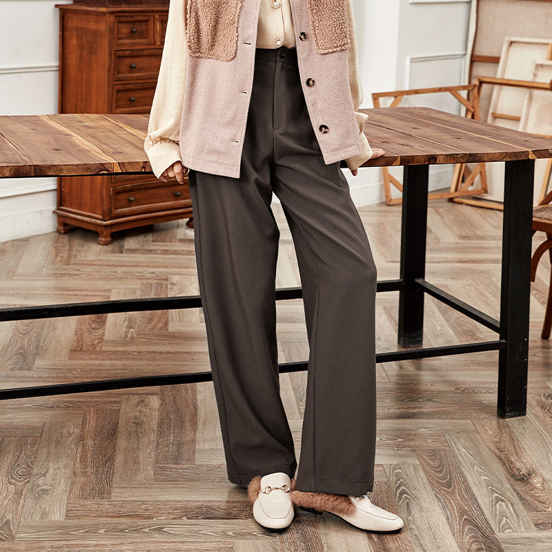 The Wollstonecraft High-Waist Wide-Leg Trousers by WentSchmick