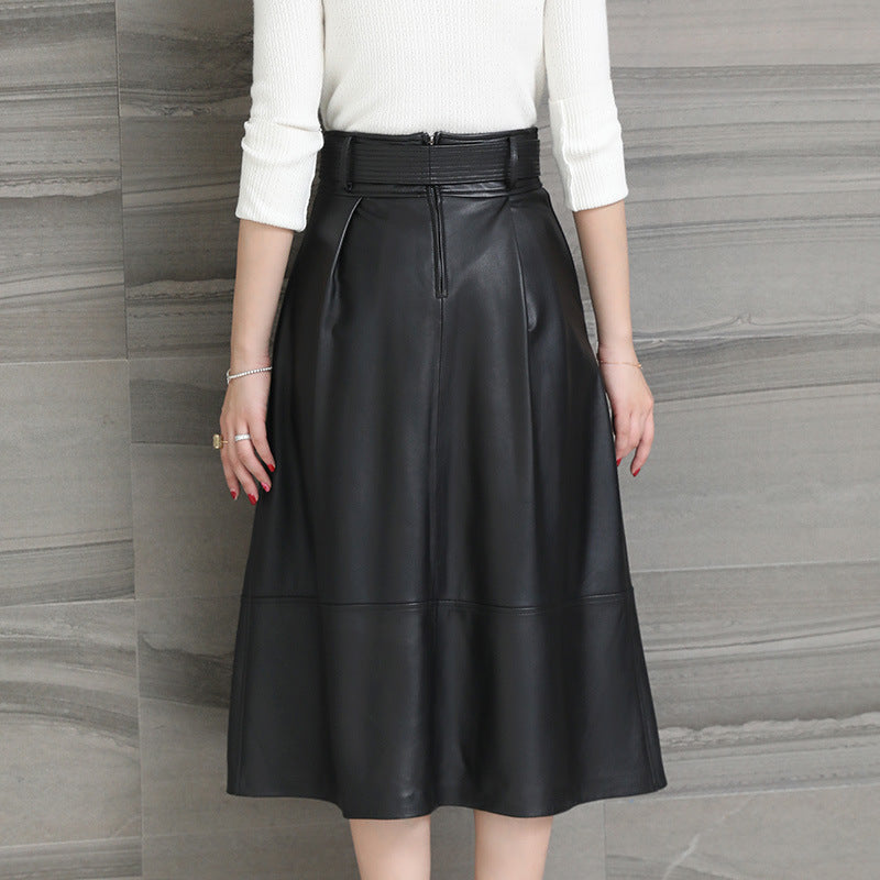 The Windsor Sheepskin Leather Pencil Skirt by WentSchmick