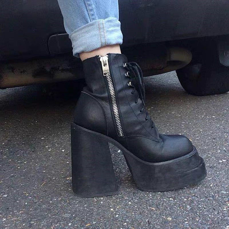 The Flinders Side-Zip Block Heel Ankle Boots by WentSchmick