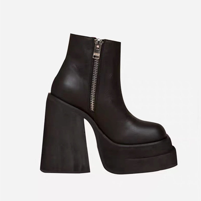The Flinders Side-Zip Block Heel Ankle Boots by WentSchmick