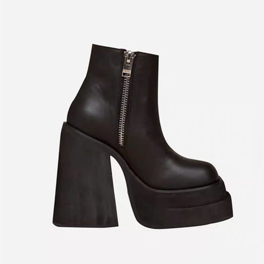 The Flinders Side-Zip Block Heel Ankle Boots by WentSchmick