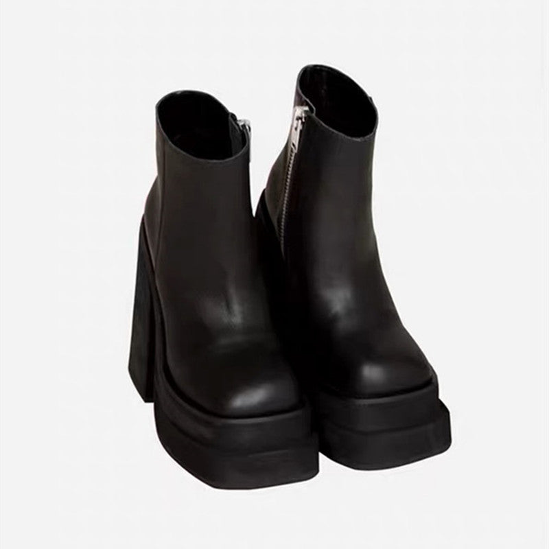 The Flinders Side-Zip Block Heel Ankle Boots by WentSchmick