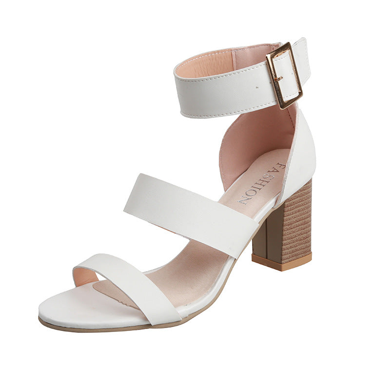 The Elwood Buckle Block Heel Sandal by WentSchmick