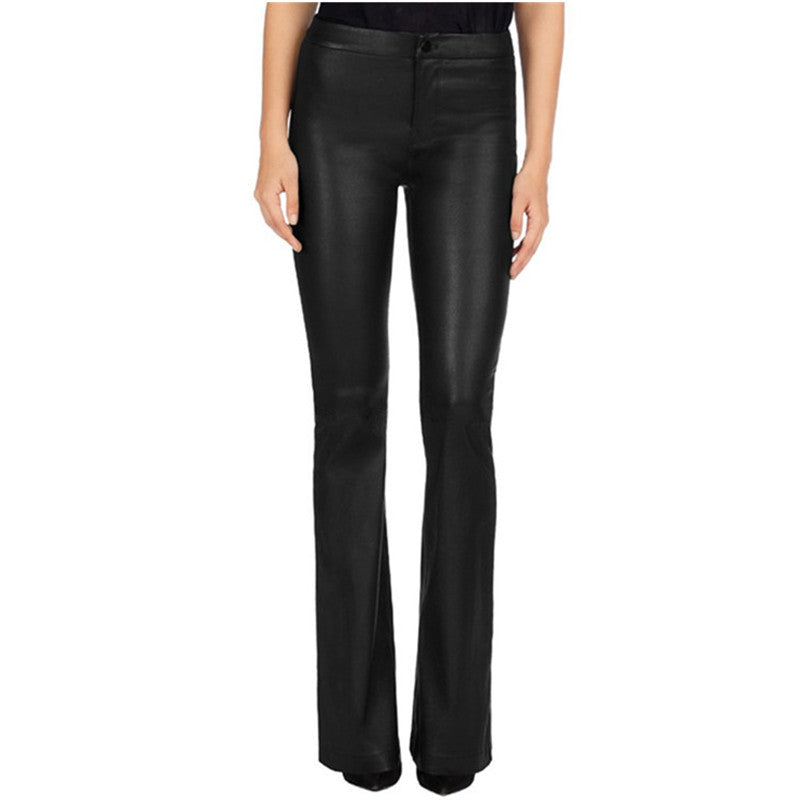 The Enmore Faux Leather Flared Pants by WentSchmick