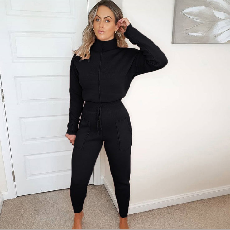 The Lennox Head Cropped Sweater and Pants Set by WentSchmick