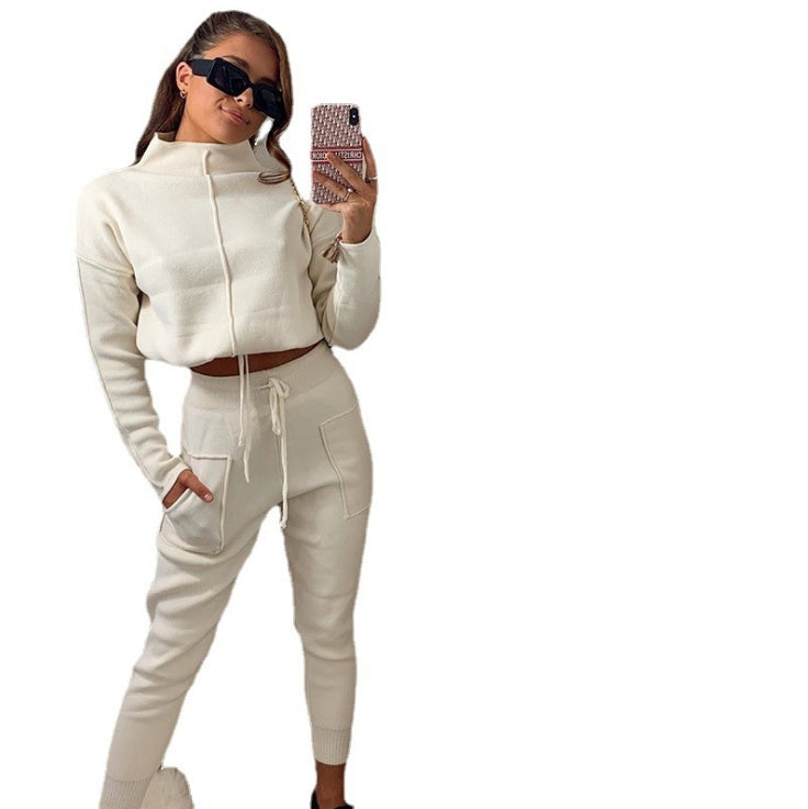 The Lennox Head Cropped Sweater and Pants Set by WentSchmick