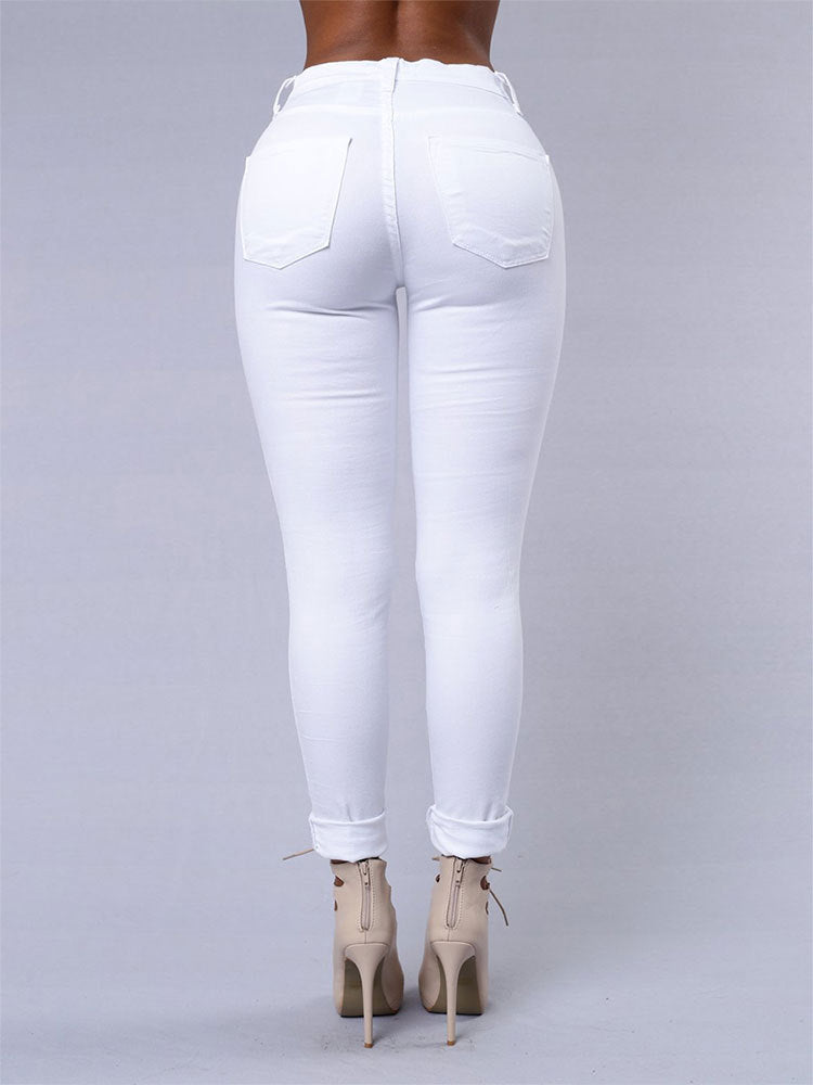 The Elsternwick Ripped High-Waist Skinny Jeans by WentSchmick
