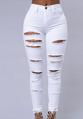 The Elsternwick Ripped High-Waist Skinny Jeans by WentSchmick