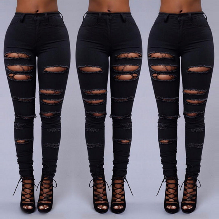 The Elsternwick Ripped High-Waist Skinny Jeans by WentSchmick