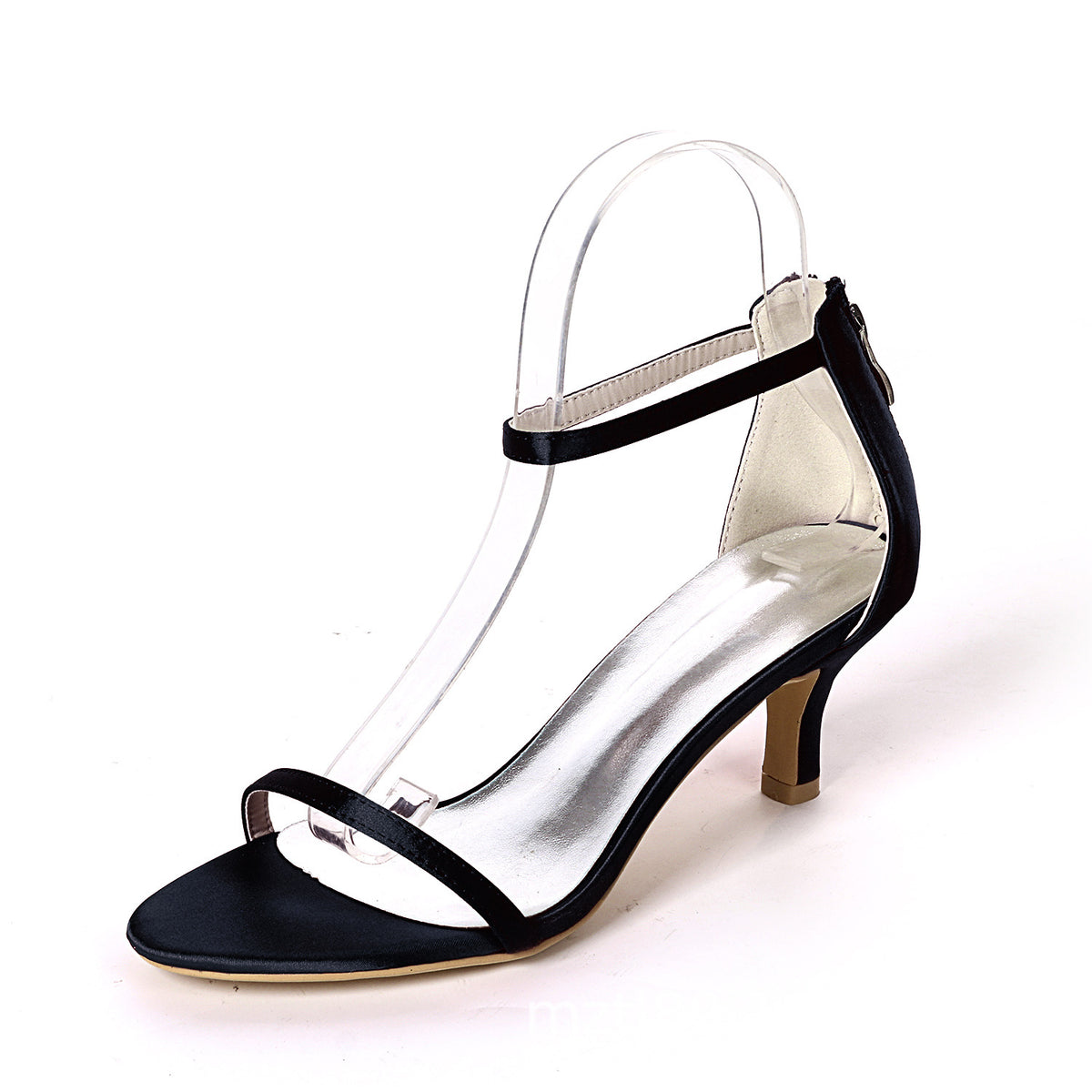 The Lavender Bay Satin Stiletto Strap Sandals by WentSchmick